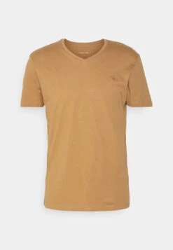 Pier One V Neck Bird Tonal 3 Pack - T-Shirt Basic - Light Brown/White/Dark Blue -Mode Herenkleding Winkel 239be3f8d5344e18a078136b88ad5384