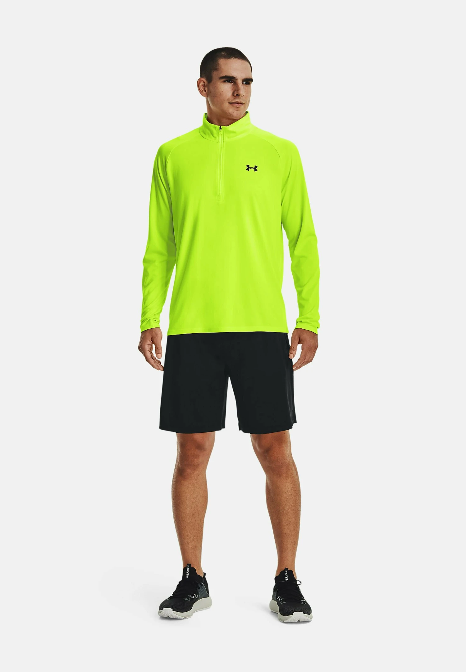 Under Armour Tech 1/2 Zip - Longsleeve - Lime Surge 4 Under Armour Tech 1/2 Zip - Longsleeve - Lime Surge - Afbeelding 2