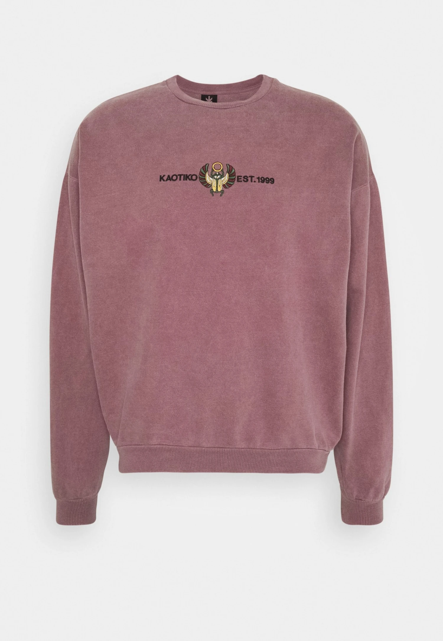 Kaotiko Crew Washed Beetle - Sweater - Bordeaux 3 Kaotiko Crew Washed Beetle - Sweater - Bordeaux
