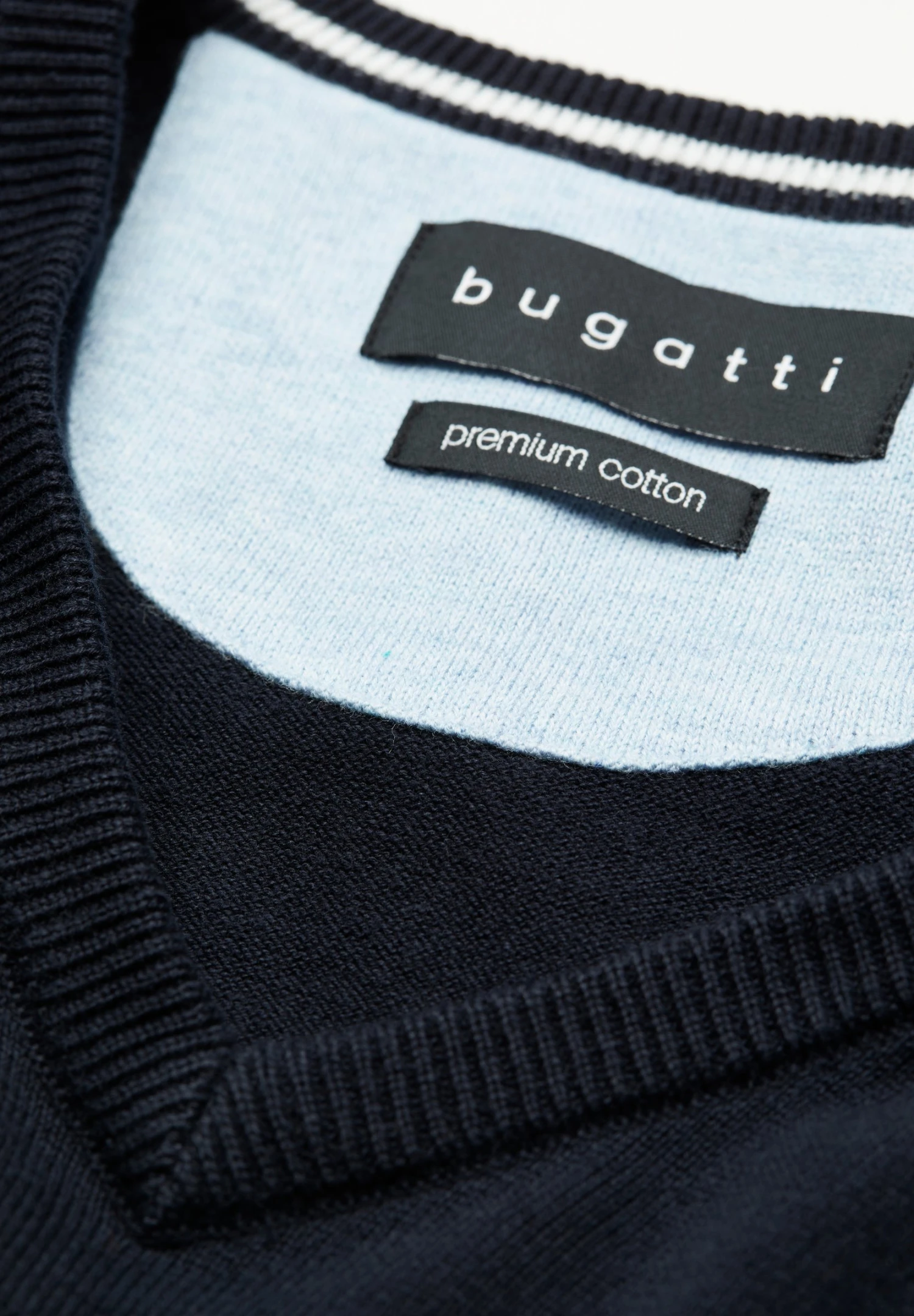 Bugatti V-Neck - Trui - Marine 7 Bugatti V-Neck - Trui - Marine - Afbeelding 5