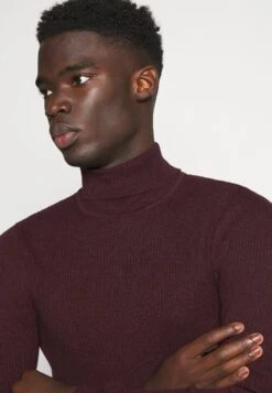Pier One Muscle Fit Turtle - Trui - Mottled Bordeaux -Mode Herenkleding Winkel 87bc9746f3cd48c78886c3726b9971e1