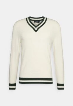 Hackett London Contrast Trim V Neck - Vest - Ecru/Green 10 Hackett London Contrast Trim V Neck - Vest - Ecru/Green -Mode Herenkleding Winkel 96591502fd174943a30ecf07a9160992