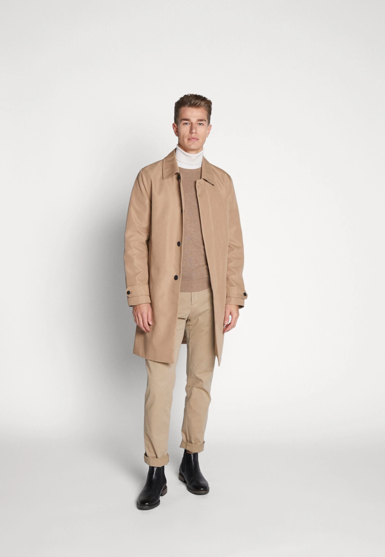 Pier One Basic Crewneck - Trui - Mottled Beige 4 Pier One Basic Crewneck - Trui - Mottled Beige - Afbeelding 2