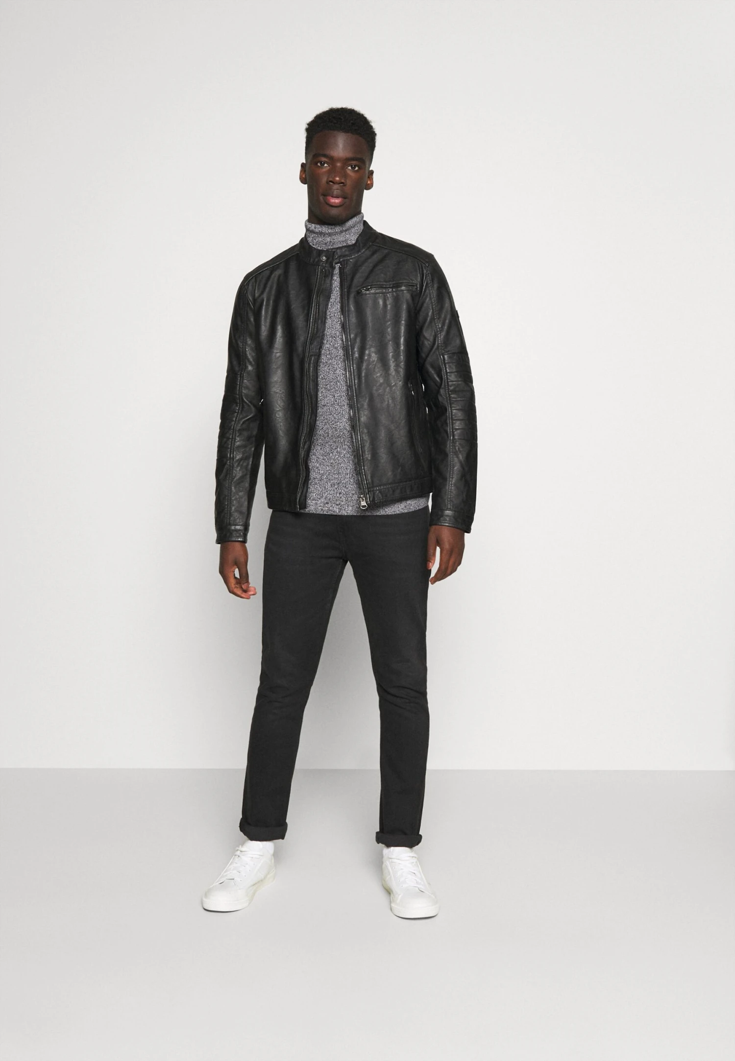 Pier One Muscle Fit Turtle - Trui - Mottled Grey 4 Pier One Muscle Fit Turtle - Trui - Mottled Grey - Afbeelding 2