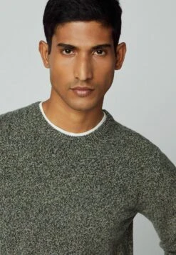 Hackett London Lw Mouline Crew - Trui - Green Taupe -Mode Herenkleding Winkel 9e07941b645c48e786c6888cfdd2f4a6