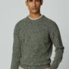 Hackett London Lw Mouline Crew - Trui - Green Taupe