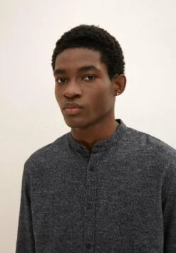 TOM TAILOR Denim Overhemd - Black/Off White Structure -Mode Herenkleding Winkel a2d20b0f668743b181b84a4c3309f7a1