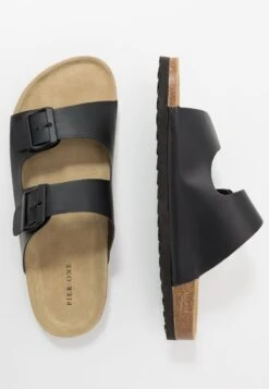 Pier One Unisex - Pantoffels - Black -Mode Herenkleding Winkel a98de5f417bd4f57b176937b18a12ab7