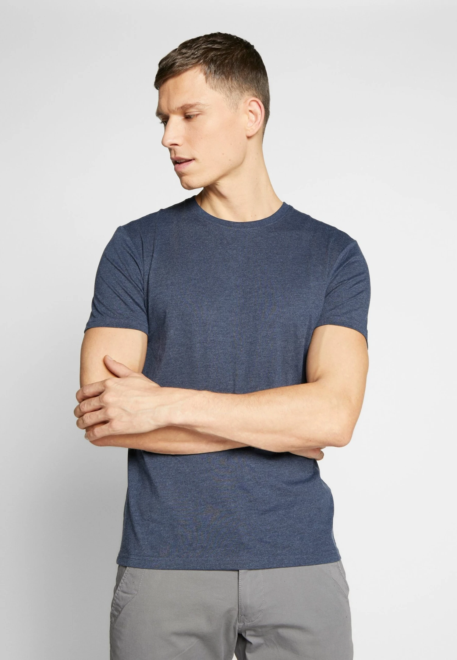 Pier One 3 Pack - T-Shirt Basic - Mottled Bordeaux/White/Blue 5 Pier One 3 Pack - T-Shirt Basic - Mottled Bordeaux/White/Blue - Afbeelding 3