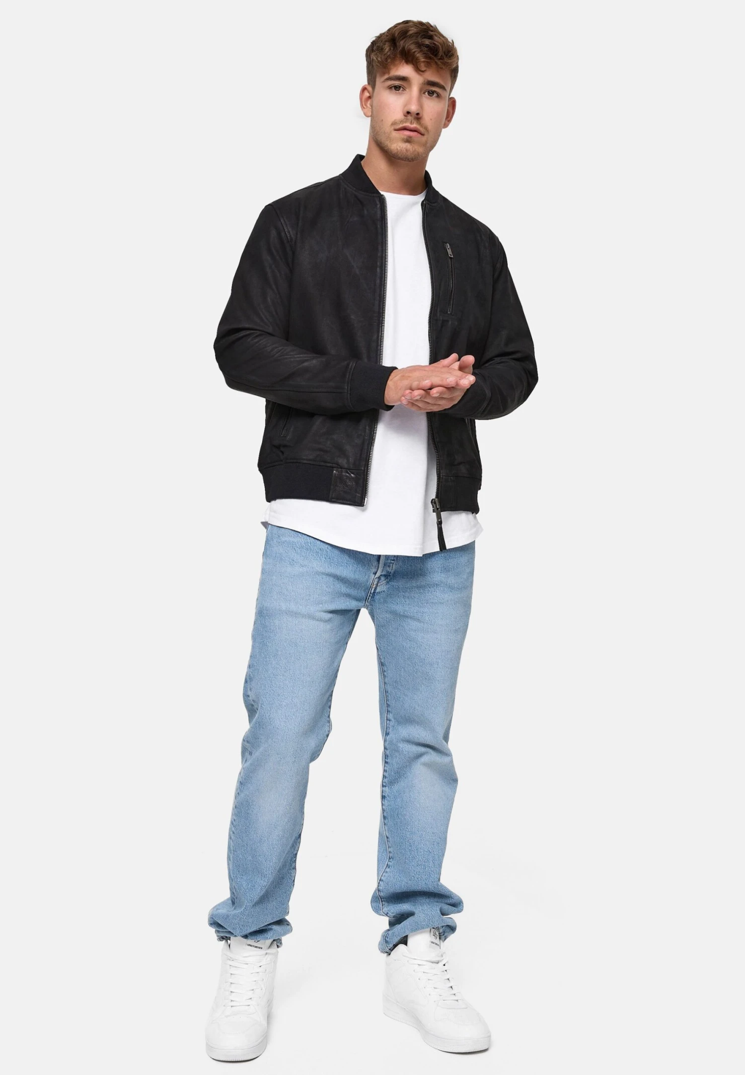 Indicode Jeans Captain - Leren Jas - Black 4 Indicode Jeans Captain - Leren Jas - Black - Afbeelding 2