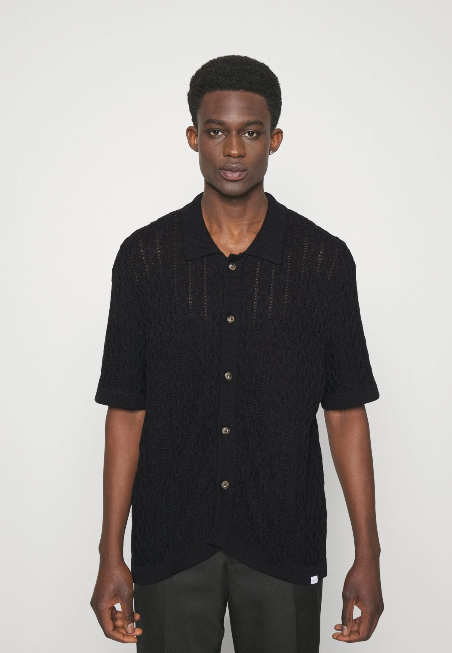 Les Deux Garrett Knitted Shirt - Vest - Black 3 Les Deux Garrett Knitted Shirt - Vest - Black