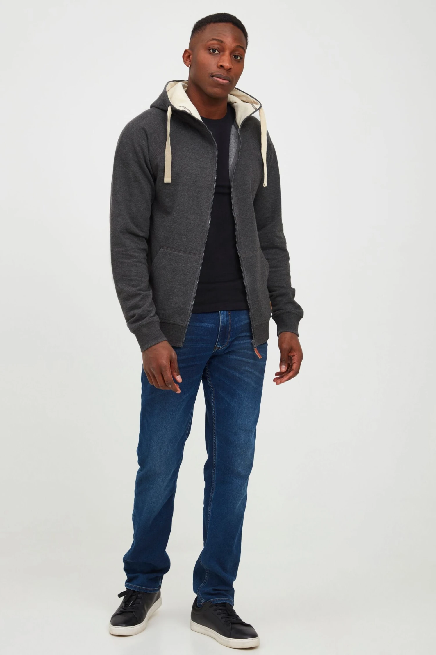 Blend Bhspeedy - Sweater Met Rits - Charcoal 3 Blend Bhspeedy - Sweater Met Rits - Charcoal - Afbeelding 2