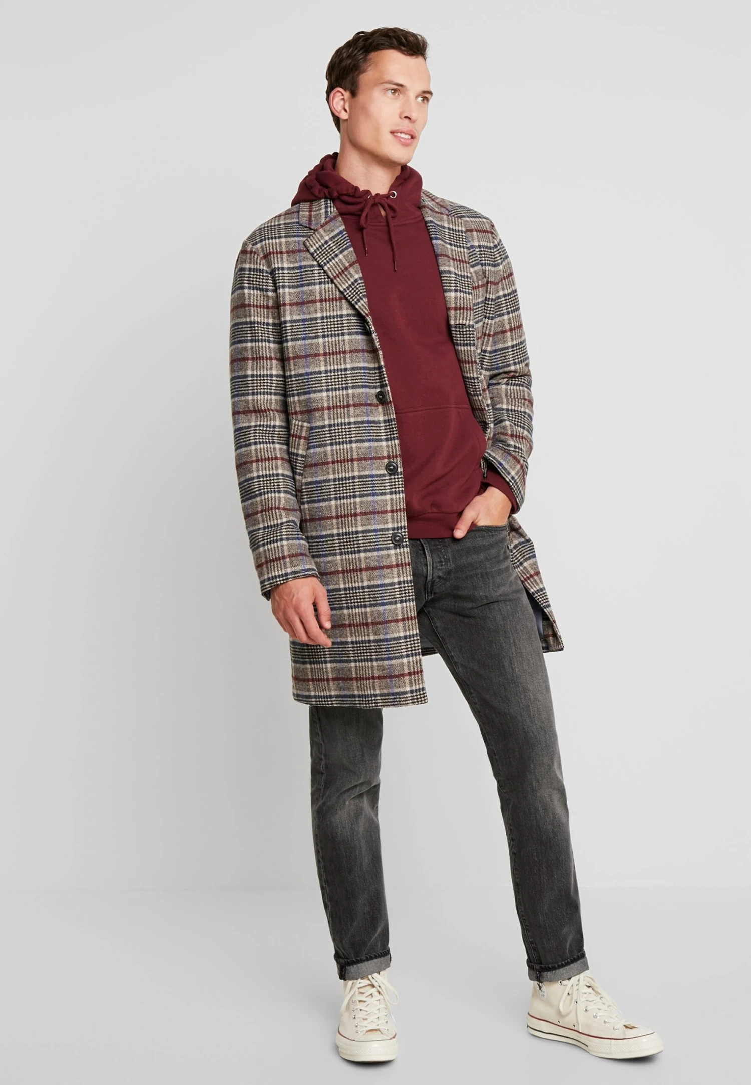 Pier One Hoodie - Bordeaux 4 Pier One Hoodie - Bordeaux - Afbeelding 2