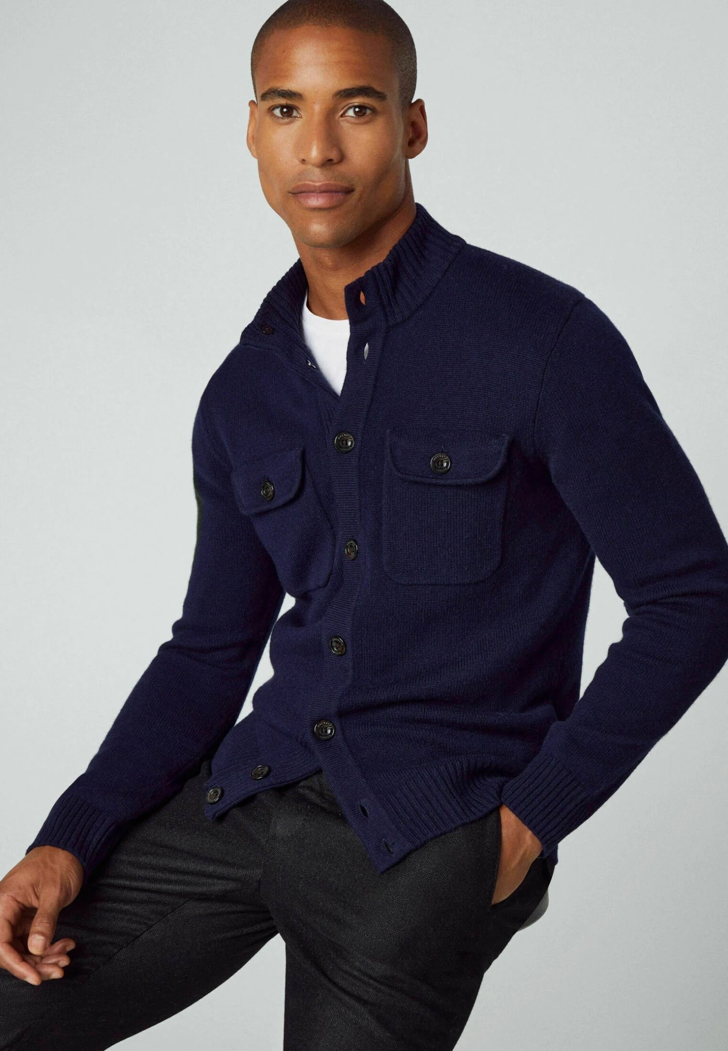 Hackett London Chest Pocket Fb - Vest - Navy 7 Hackett London Chest Pocket Fb - Vest - Navy - Afbeelding 5