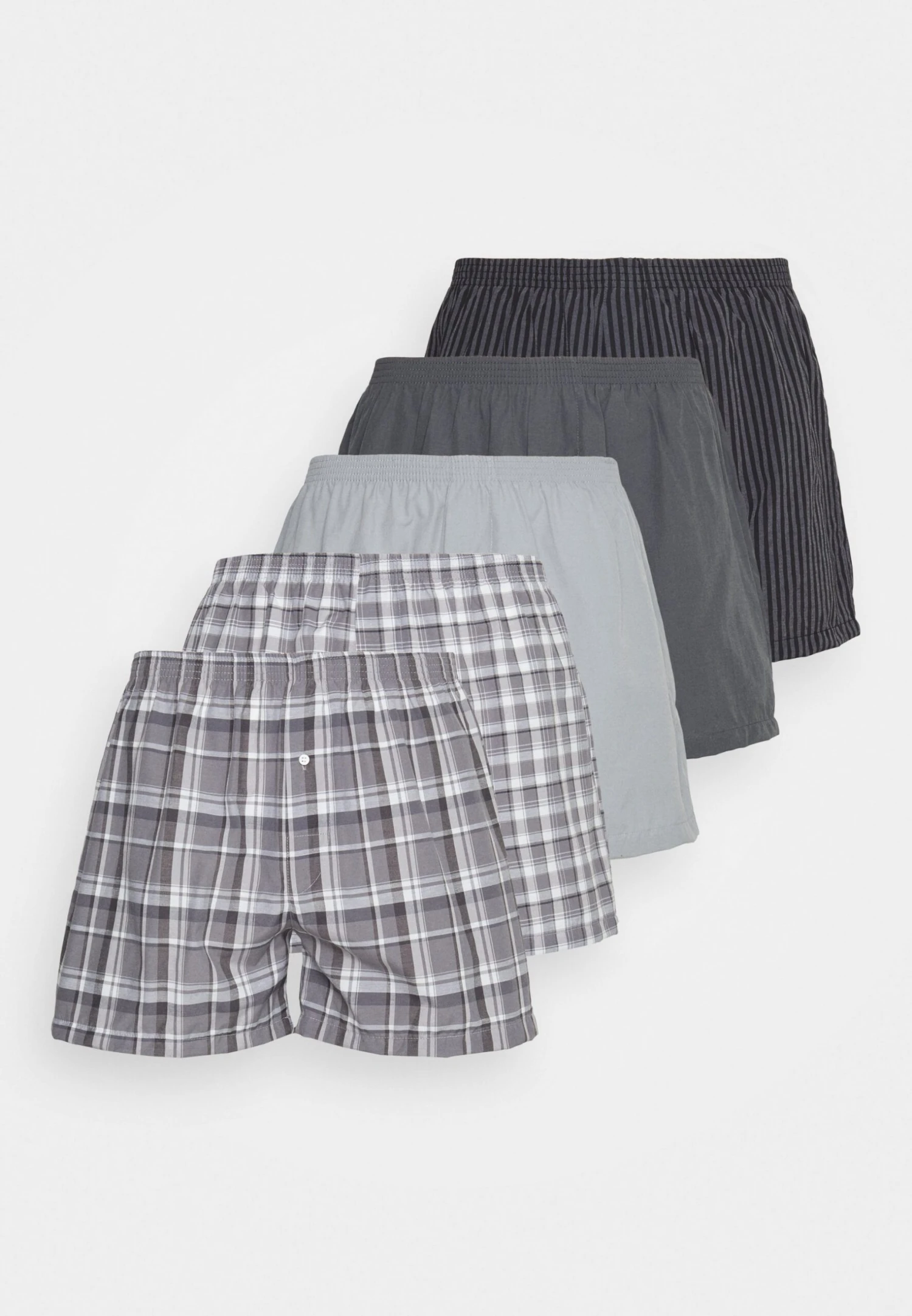 Pier One 5 Pack - Boxershort - Black/Grey/White 3 Pier One 5 Pack - Boxershort - Black/Grey/White